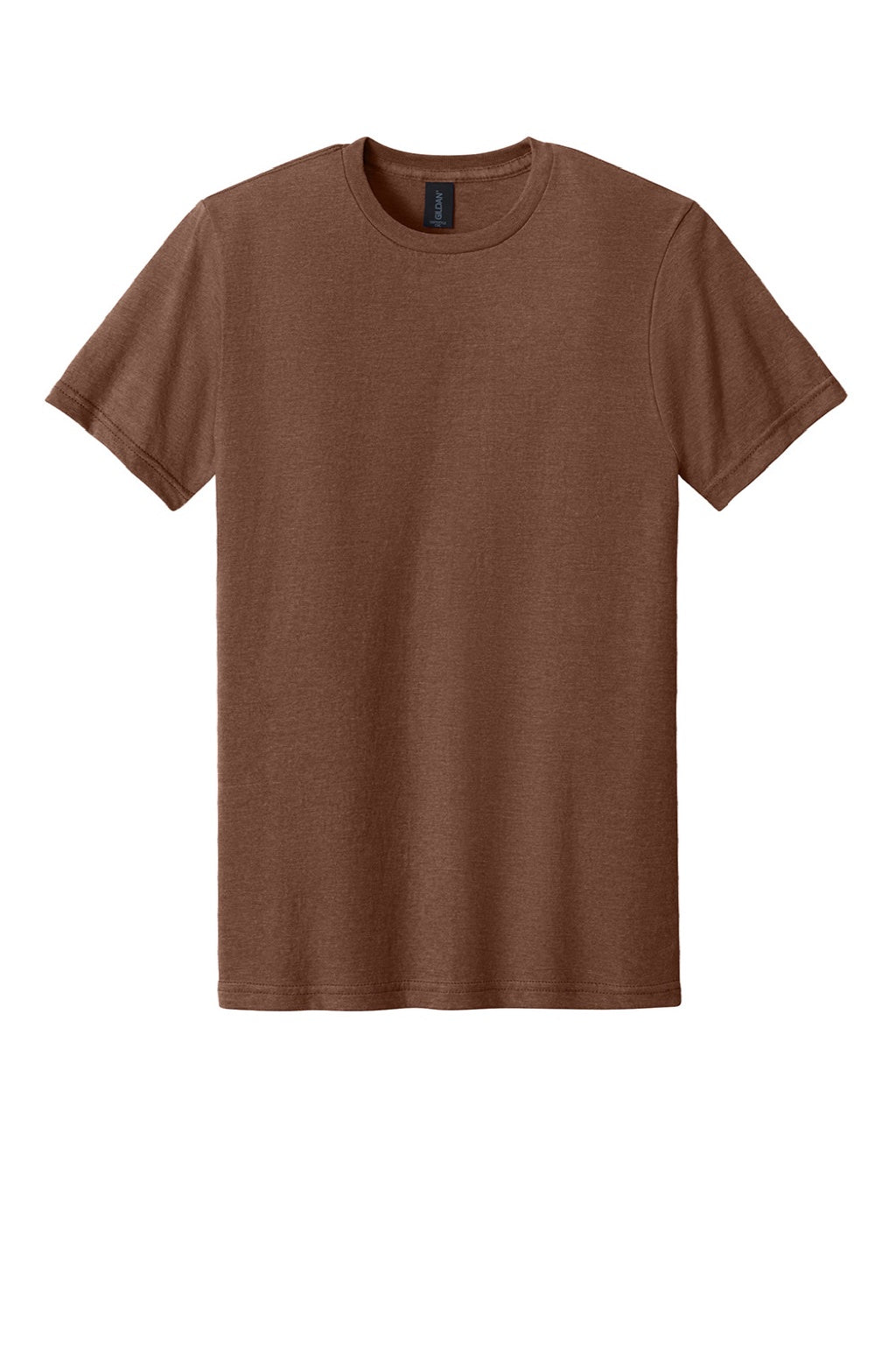 Gildan 64000CVC Mens Softstyle CVC Short Sleeve Crewneck T-Shirt Cocoa Brown Mist Flat Front