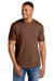 Gildan 64000CVC Mens Softstyle CVC Short Sleeve Crewneck T-Shirt Cocoa Brown Mist Model Front
