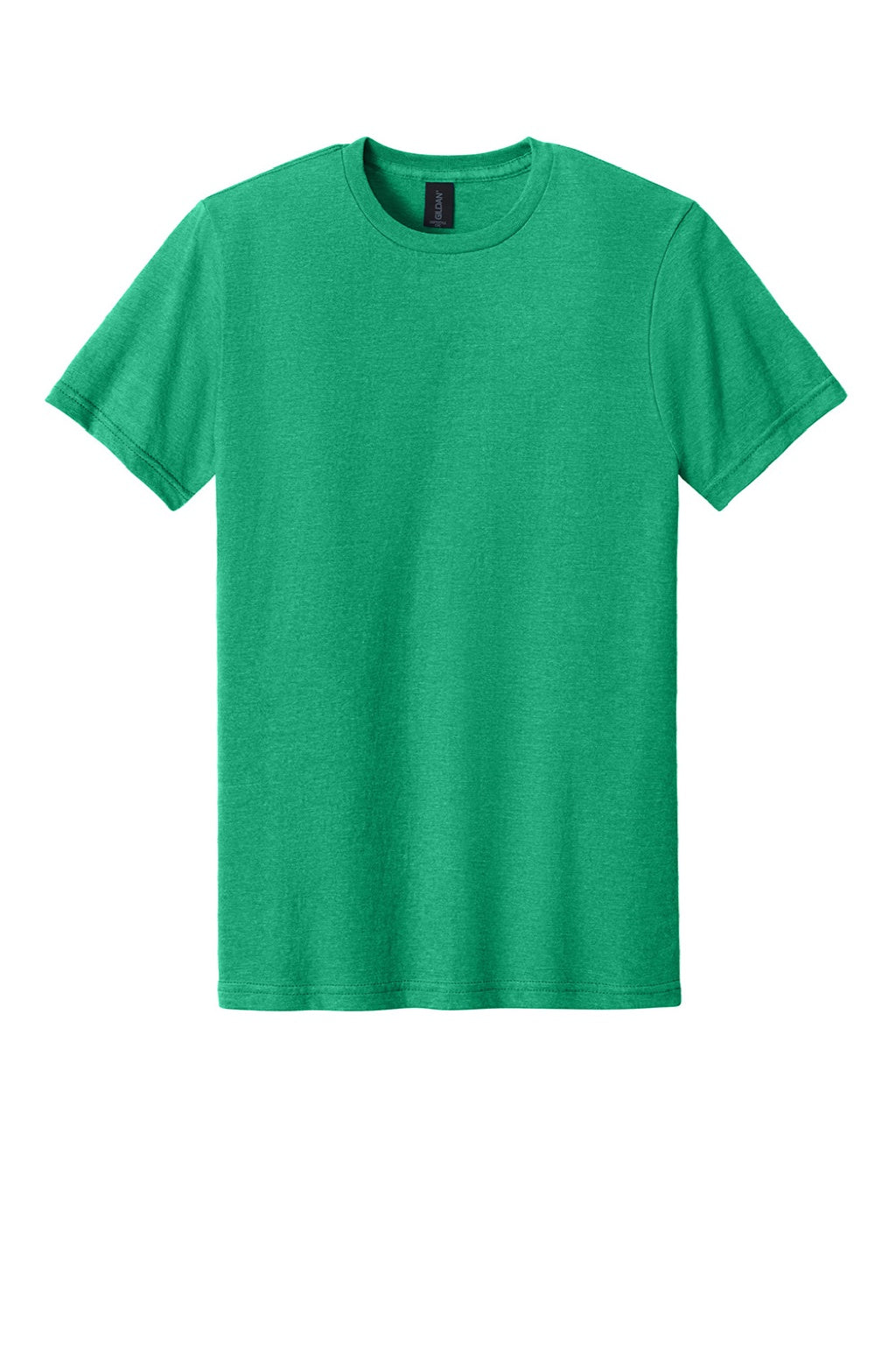 Gildan 64000CVC Mens Softstyle CVC Short Sleeve Crewneck T-Shirt Kelly Green Mist Flat Front