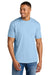 Gildan 64000CVC Mens Softstyle CVC Short Sleeve Crewneck T-Shirt Light Blue Mist Model Front