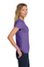 Gildan 64000L Womens Softstyle Short Sleeve Crewneck T-Shirt Heather Purple Model Side