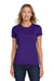 Gildan 64000L Womens Softstyle Short Sleeve Crewneck T-Shirt Purple Model Front