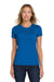 Gildan 64000L Womens Softstyle Short Sleeve Crewneck T-Shirt Royal Blue Model Front