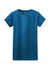 Gildan 64000L Womens Softstyle Short Sleeve Crewneck T-Shirt Antique Sapphire Blue Flat Front