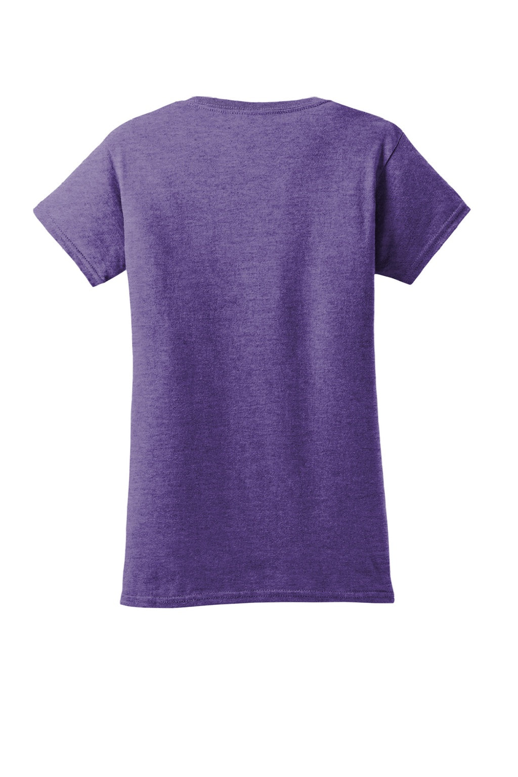 Gildan 64000L Womens Softstyle Short Sleeve Crewneck T-Shirt Heather Purple Flat Back