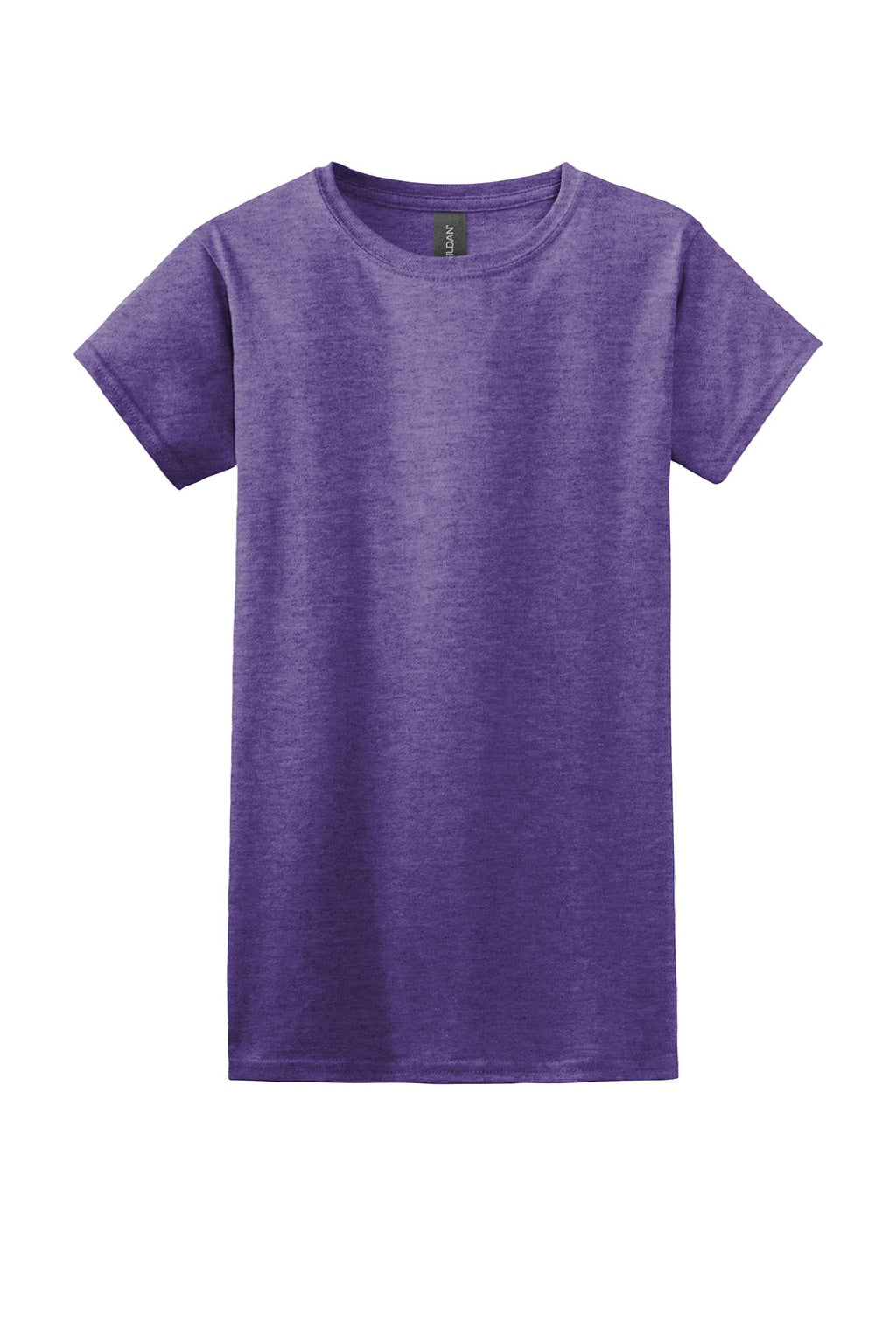 Gildan 64000L Womens Softstyle Short Sleeve Crewneck T-Shirt Heather Purple Flat Front