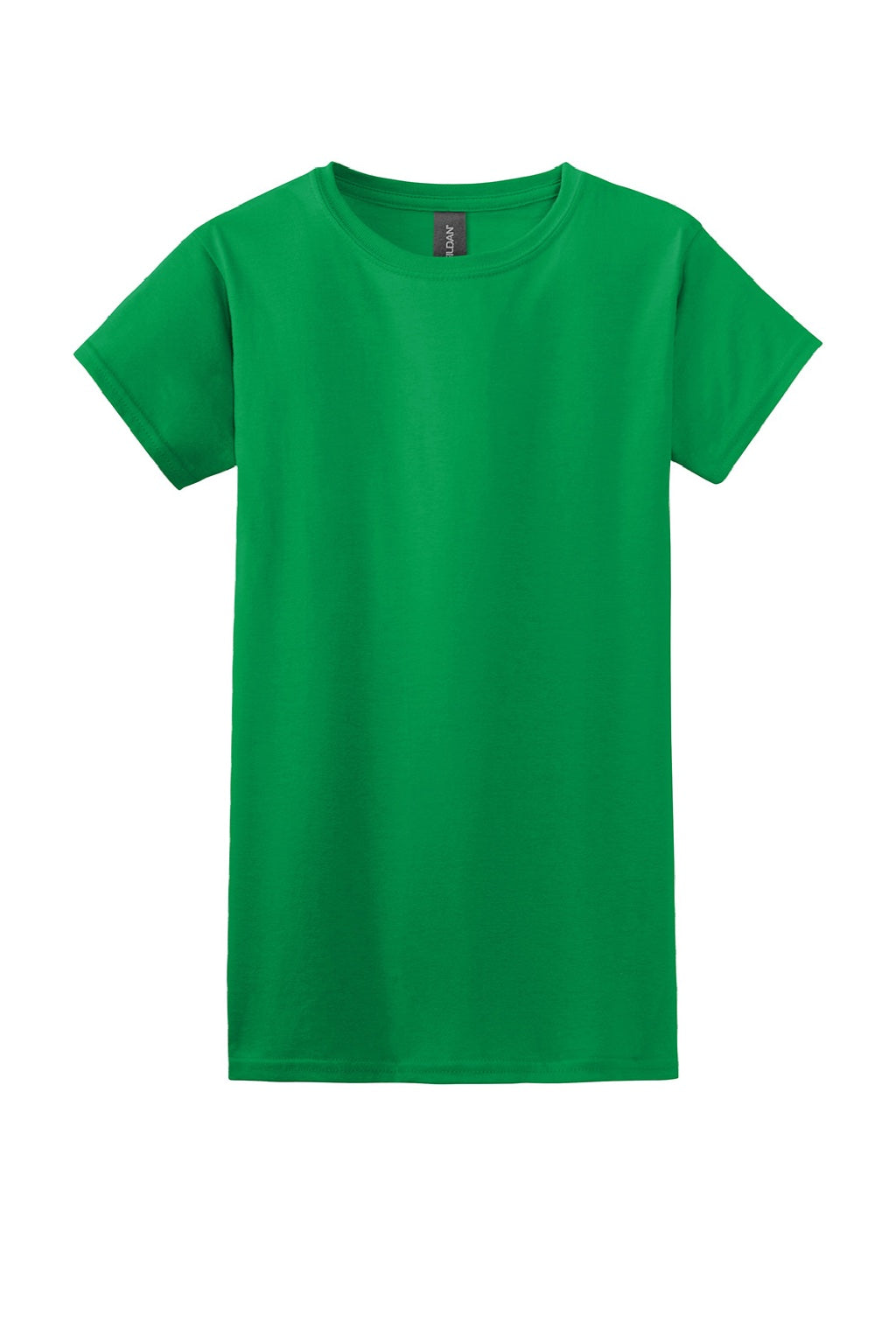 Gildan 64000L Womens Softstyle Short Sleeve Crewneck T-Shirt Irish Green Flat Front