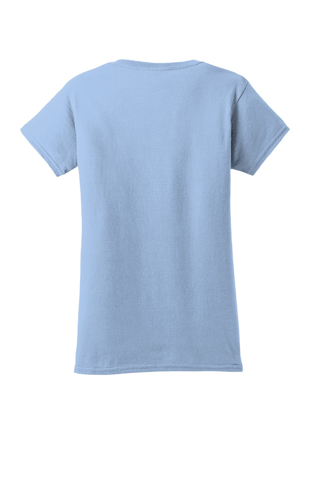 Gildan 64000L Womens Softstyle Short Sleeve Crewneck T-Shirt Light Blue Flat Back