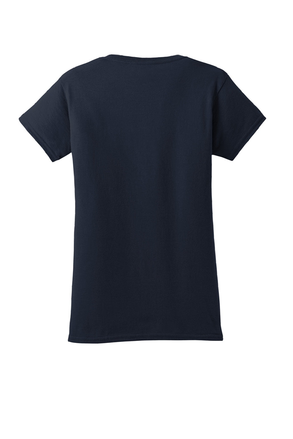Gildan 64000L Womens Softstyle Short Sleeve Crewneck T-Shirt Navy Blue Flat Back