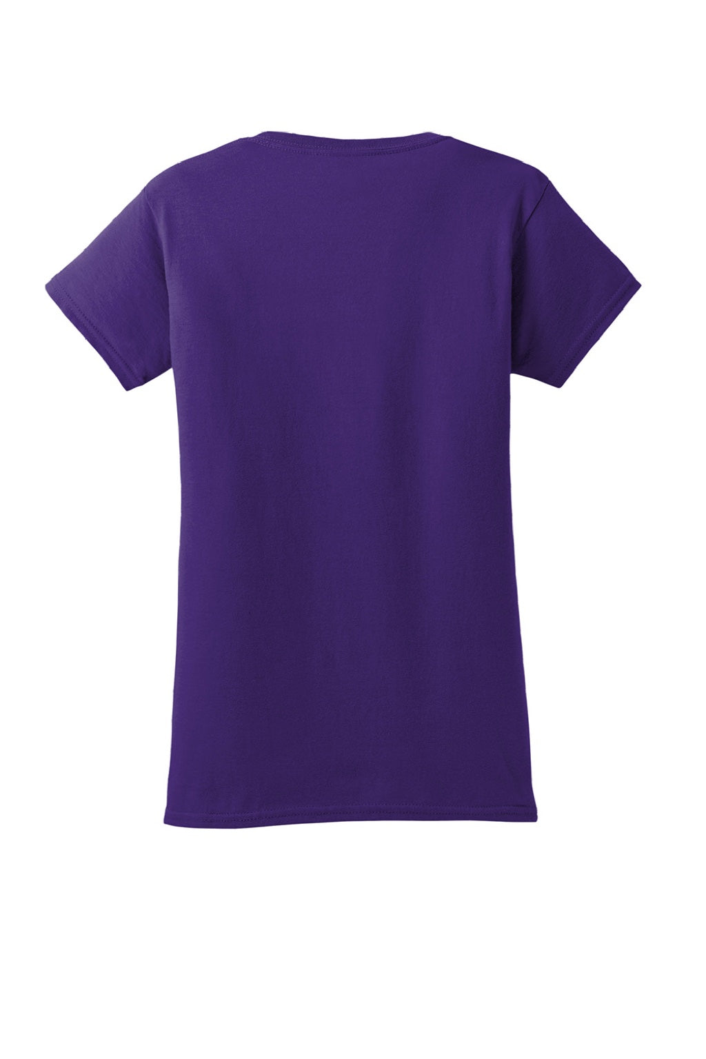Gildan 64000L Womens Softstyle Short Sleeve Crewneck T-Shirt Purple Flat Back