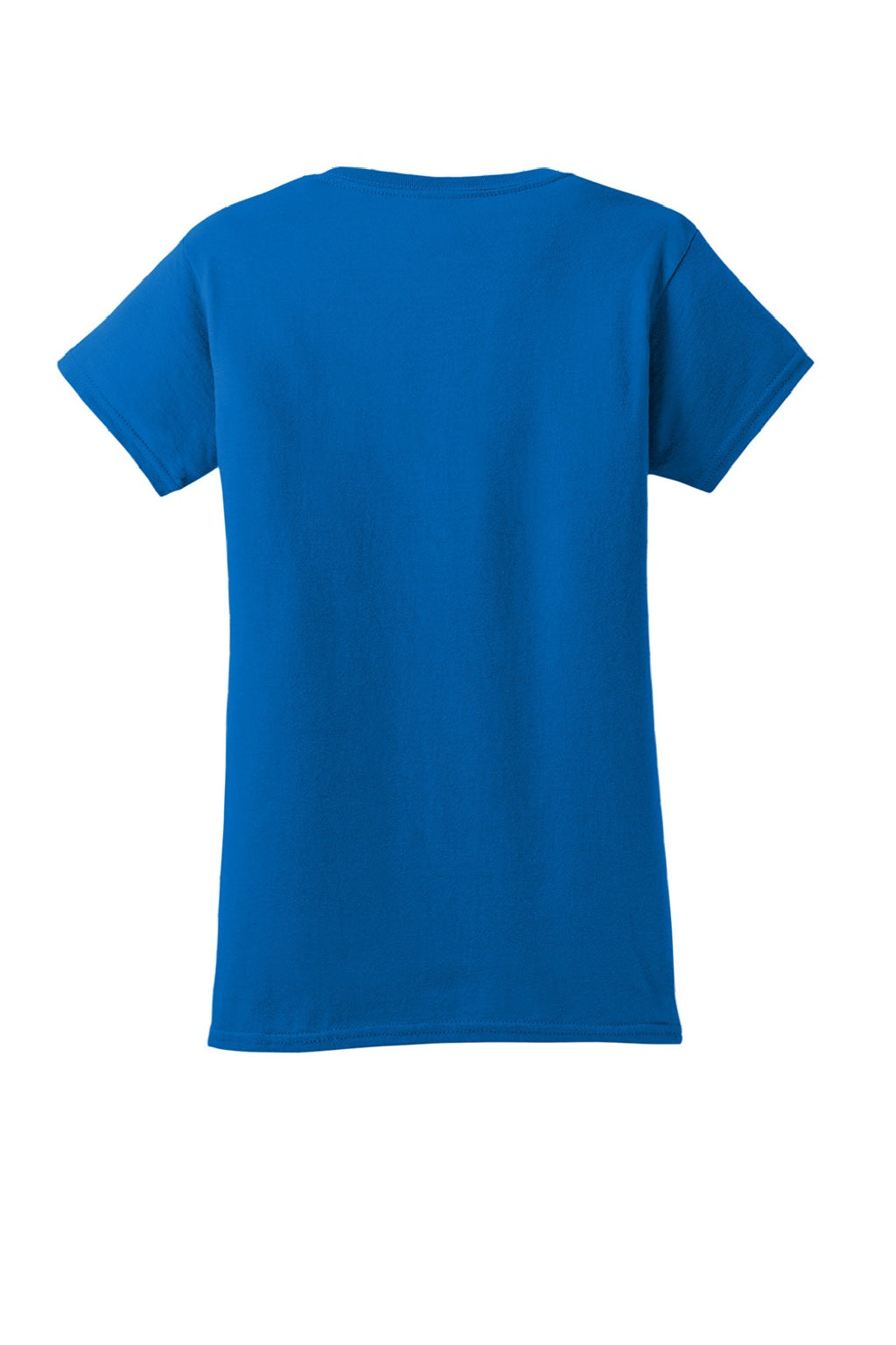 Gildan 64000L Womens Softstyle Short Sleeve Crewneck T-Shirt Royal Blue Flat Back