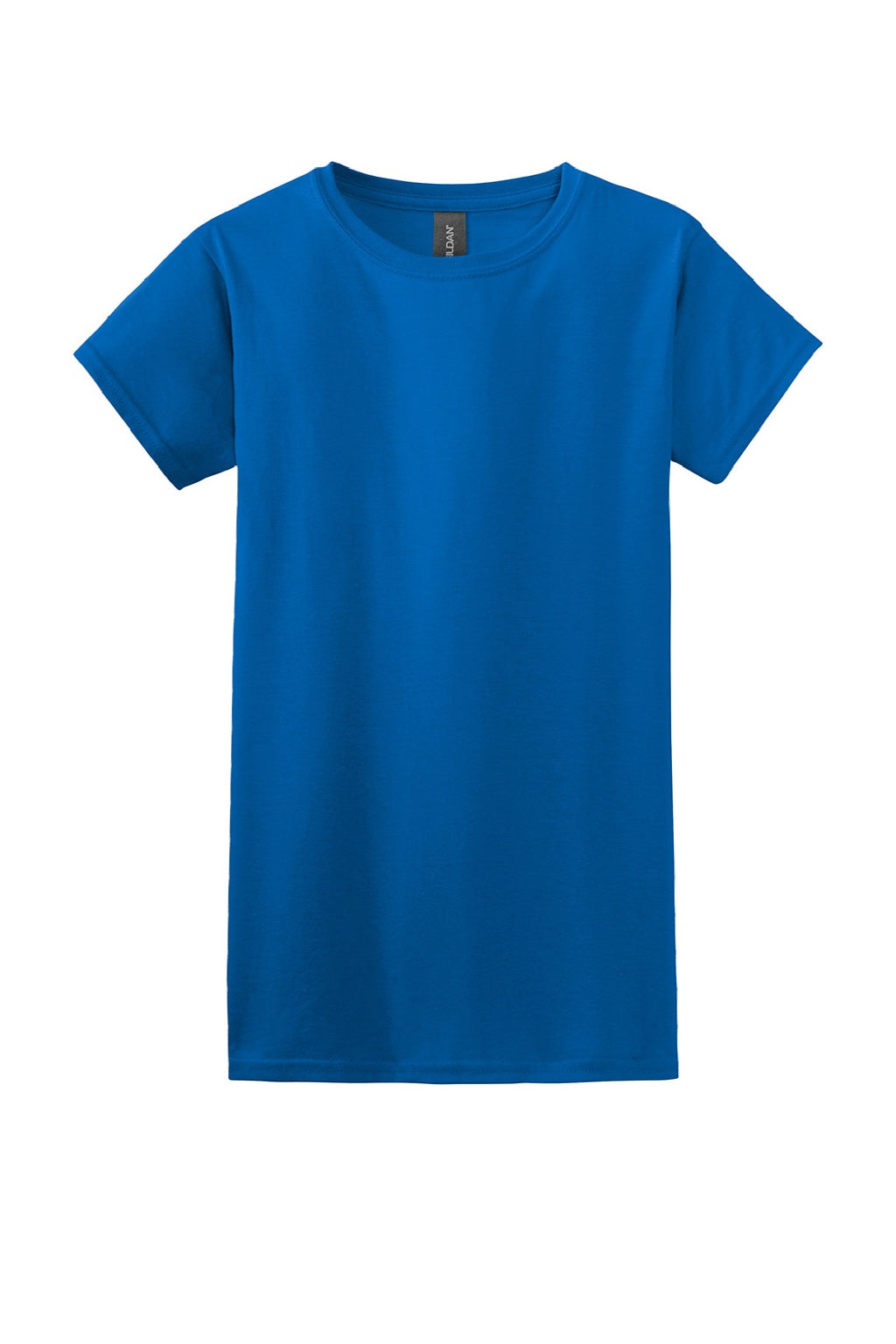 Gildan 64000L Womens Softstyle Short Sleeve Crewneck T-Shirt Royal Blue Flat Front