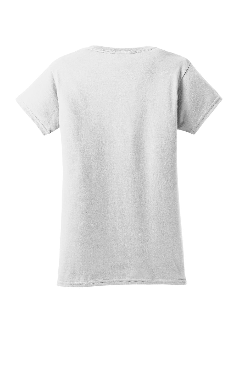 Gildan 64000L Womens Softstyle Short Sleeve Crewneck T-Shirt White Flat Back