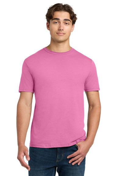 Gildan 64000 Mens Softstyle Short Sleeve Crewneck T-Shirt Azalea Pink Model Front