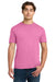 Gildan 64000 Mens Softstyle Short Sleeve Crewneck T-Shirt Azalea Pink Model Front