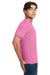 Gildan 64000 Mens Softstyle Short Sleeve Crewneck T-Shirt Azalea Pink Model Side