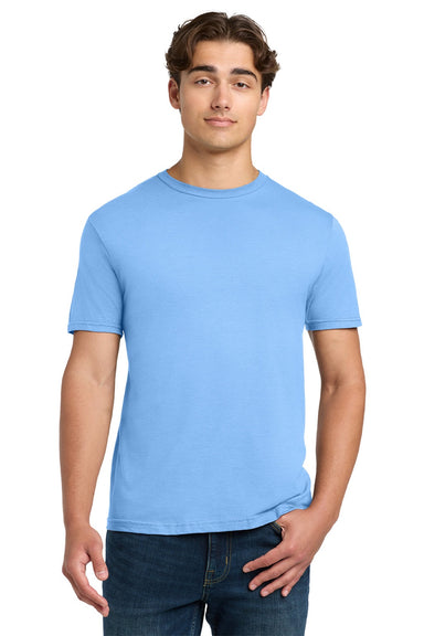 Gildan 64000 Mens Softstyle Short Sleeve Crewneck T-Shirt Carolina Blue Model Front