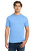 Gildan 64000 Mens Softstyle Short Sleeve Crewneck T-Shirt Carolina Blue Model Front
