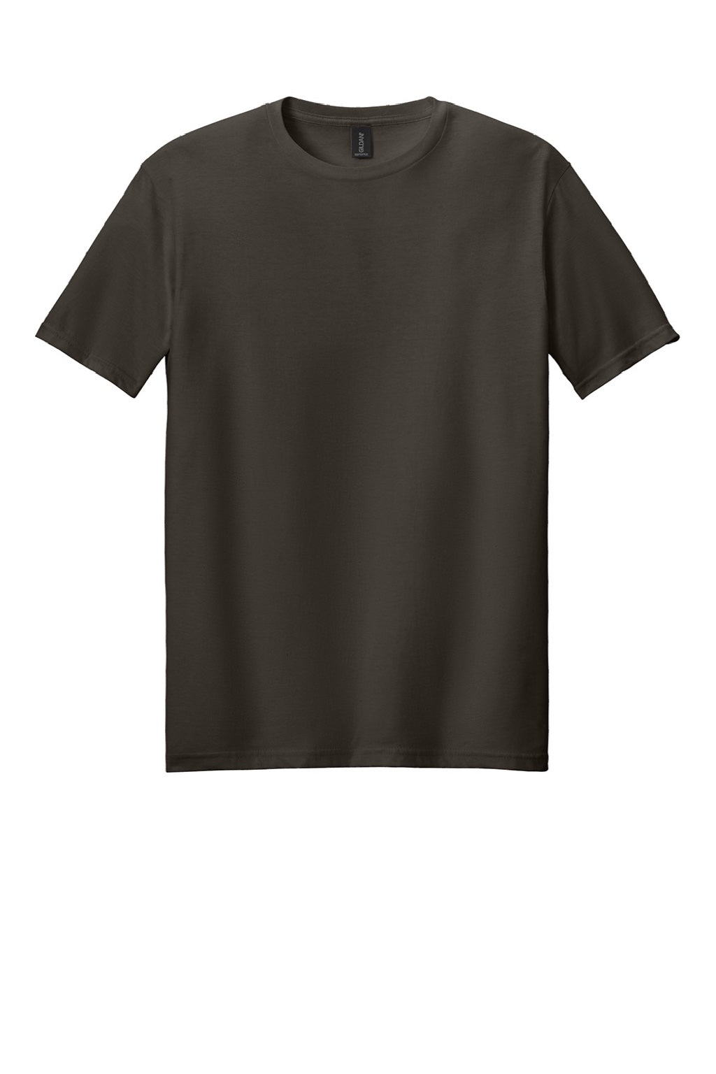 Gildan 64000 Mens Softstyle Short Sleeve Crewneck T-Shirt Dark Chocolate Brown Flat Front