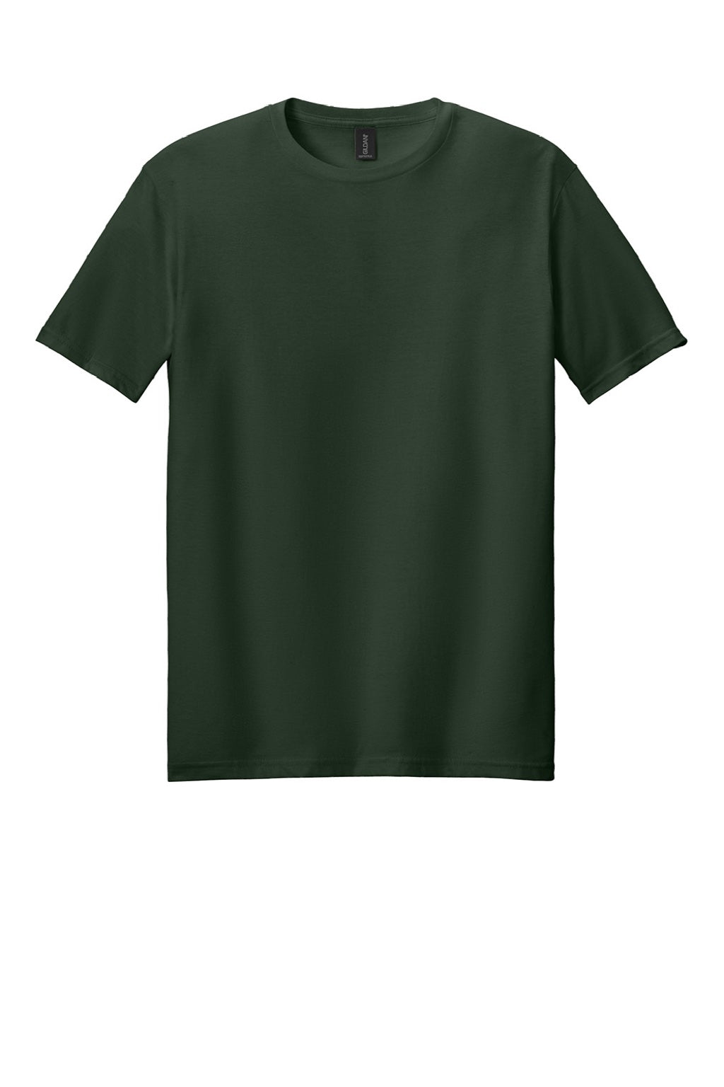 Gildan 64000 Mens Softstyle Short Sleeve Crewneck T-Shirt Forest Green Flat Front