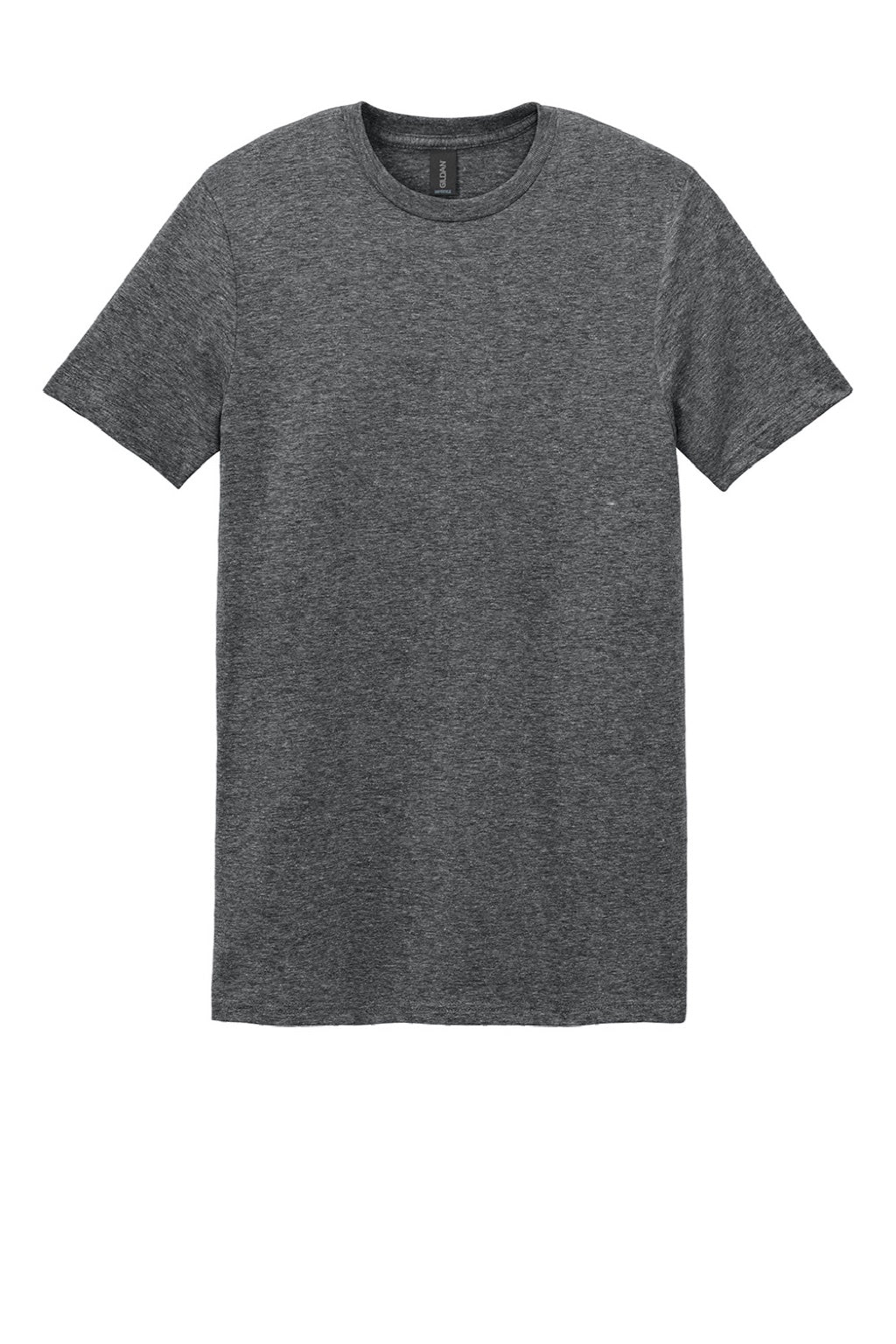 Gildan 64000 Mens Softstyle Short Sleeve Crewneck T-Shirt Heather Dark Grey Flat Front