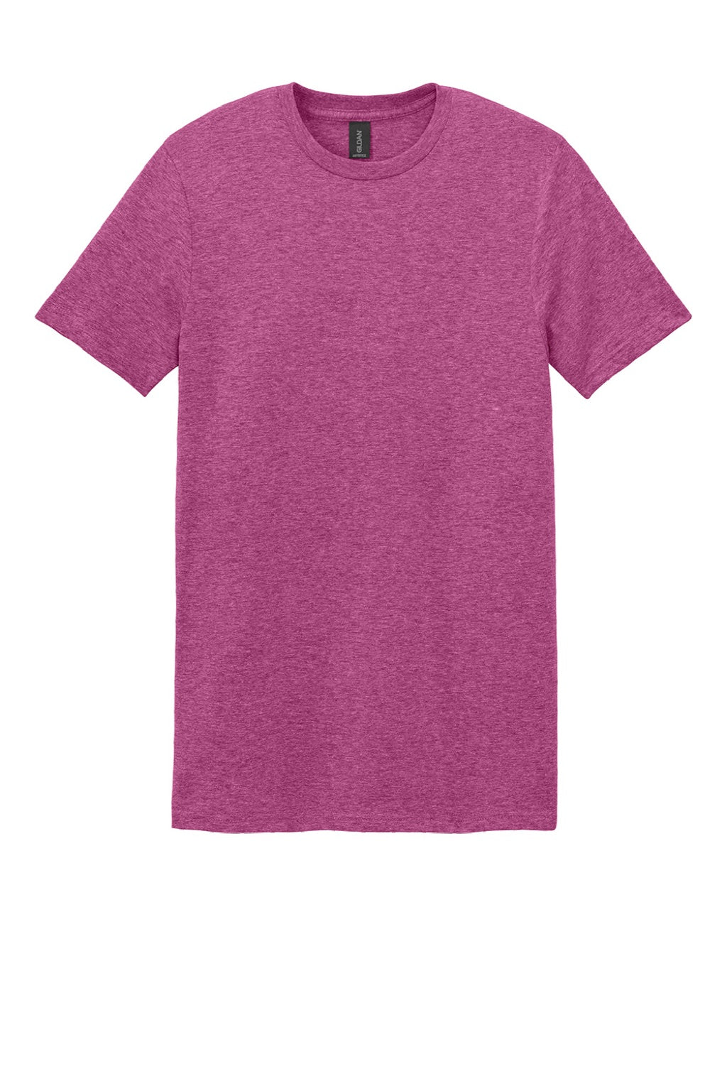 Gildan 64000 Mens Softstyle Short Sleeve Crewneck T-Shirt Heather Berry Pink Flat Front