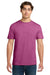 Gildan 64000 Mens Softstyle Short Sleeve Crewneck T-Shirt Heather Berry Pink Model Front