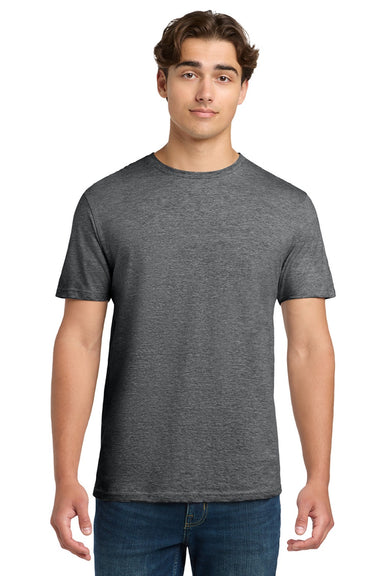 Gildan 64000 Mens Softstyle Short Sleeve Crewneck T-Shirt Heather Dark Grey Model Front