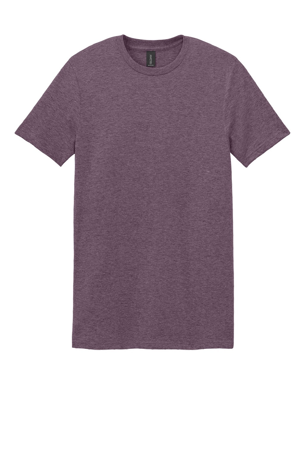 Gildan 64000 Mens Softstyle Short Sleeve Crewneck T-Shirt Heather Maroon Flat Front