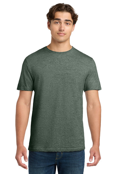 Gildan 64000 Mens Softstyle Short Sleeve Crewneck T-Shirt Heather Military Green Model Front