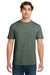 Gildan 64000 Mens Softstyle Short Sleeve Crewneck T-Shirt Heather Military Green Model Front