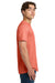 Gildan 64000 Mens Softstyle Short Sleeve Crewneck T-Shirt Heather Orange Model Side