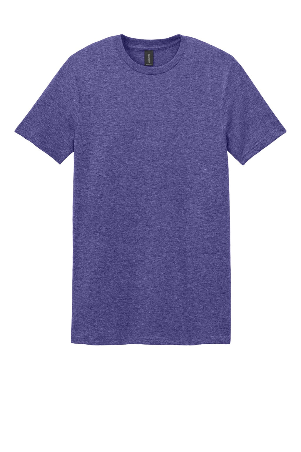 Gildan 64000 Mens Softstyle Short Sleeve Crewneck T-Shirt Heather Purple Flat Front
