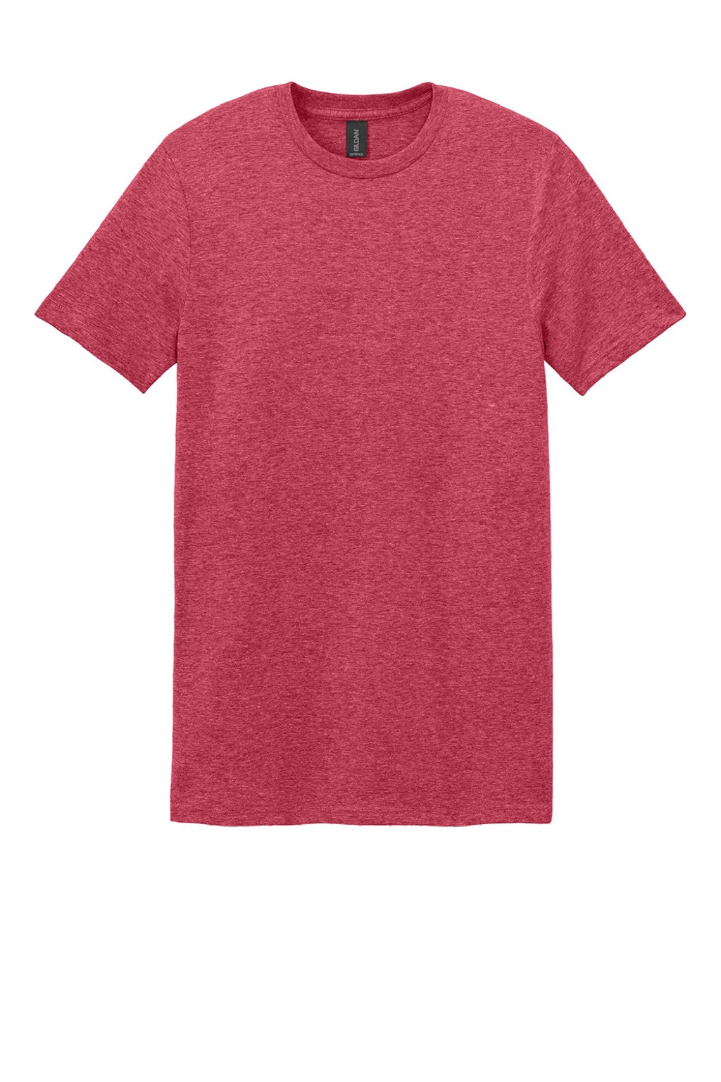 Gildan 64000 Mens Softstyle Short Sleeve Crewneck T-Shirt Heather Red Flat Front