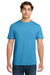 Gildan 64000 Mens Softstyle Short Sleeve Crewneck T-Shirt Heather Sapphire Blue Model Front