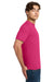 Gildan 64000 Mens Softstyle Short Sleeve Crewneck T-Shirt Heliconia Pink Model Side