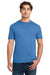 Gildan 64000 Mens Softstyle Short Sleeve Crewneck T-Shirt Iris Blue Model Front