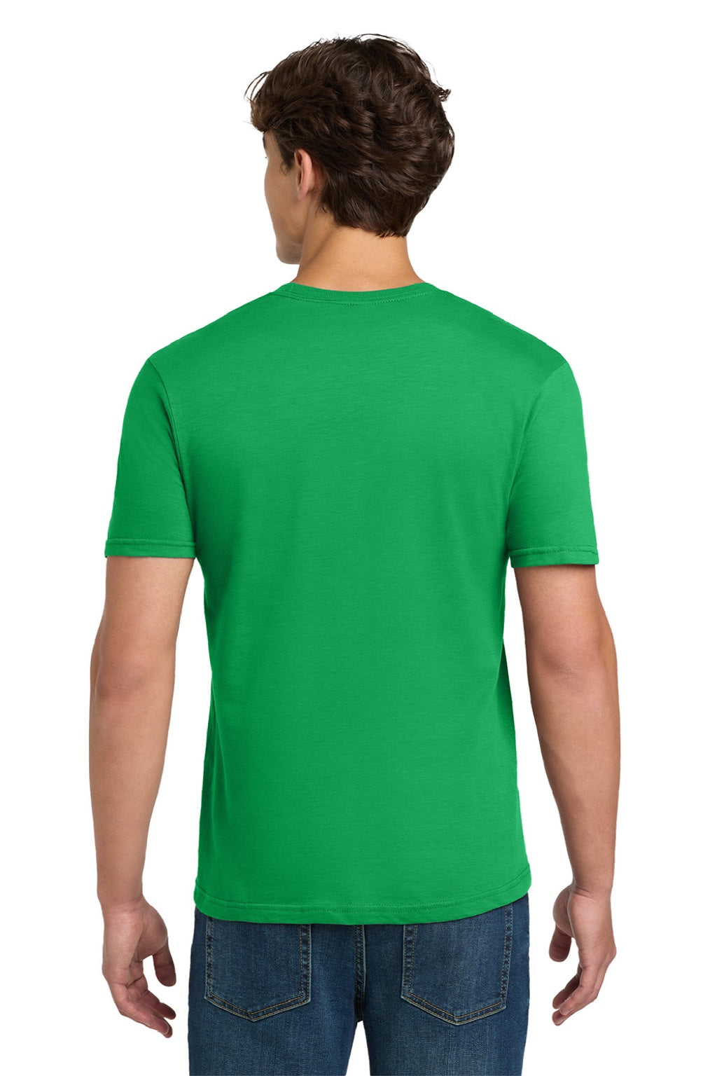Gildan 64000 Mens Softstyle Short Sleeve Crewneck T-Shirt Irish Green Model Back