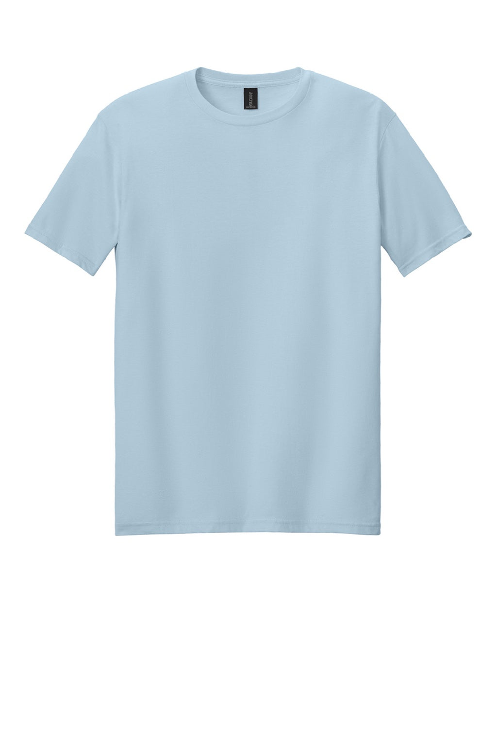 Gildan 64000 Mens Softstyle Short Sleeve Crewneck T-Shirt Light Blue Flat Front