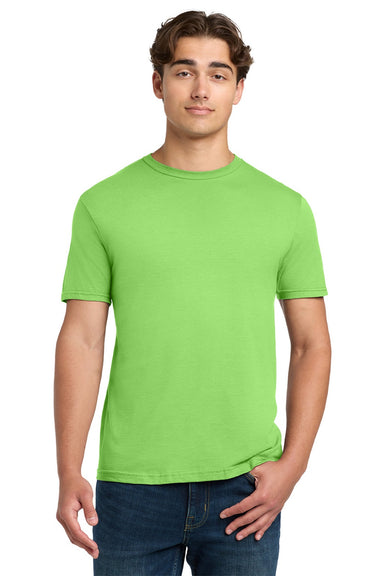 Gildan 64000 Mens Softstyle Short Sleeve Crewneck T-Shirt Lime Green Model Front