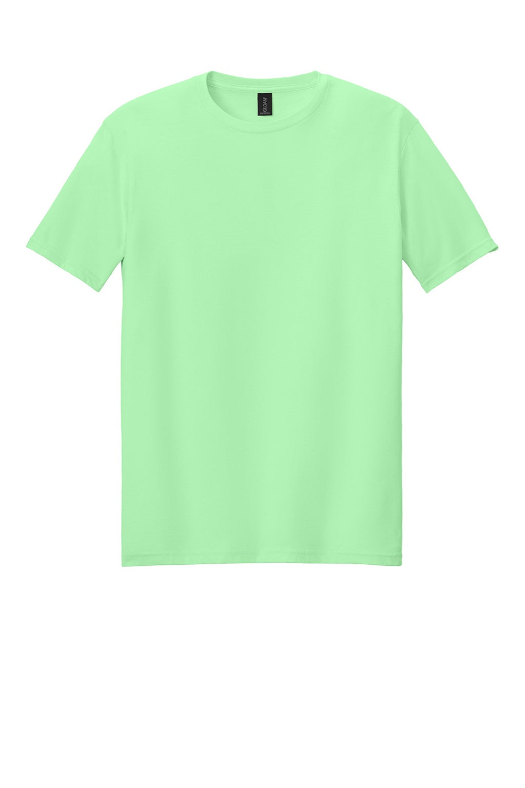 Gildan 64000 Mens Softstyle Short Sleeve Crewneck T-Shirt Mint Green Flat Front