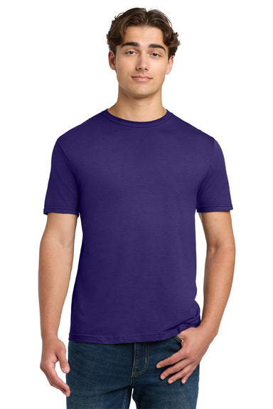Gildan 64000 Mens Softstyle Short Sleeve Crewneck T-Shirt Purple Model Front