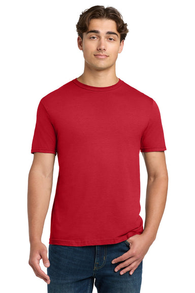 Gildan 64000 Mens Softstyle Short Sleeve Crewneck T-Shirt Red Model Front