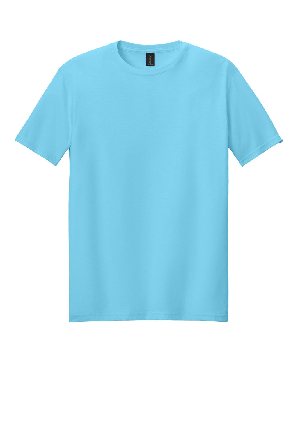 Gildan 64000 Mens Softstyle Short Sleeve Crewneck T-Shirt Sky Blue Flat Front