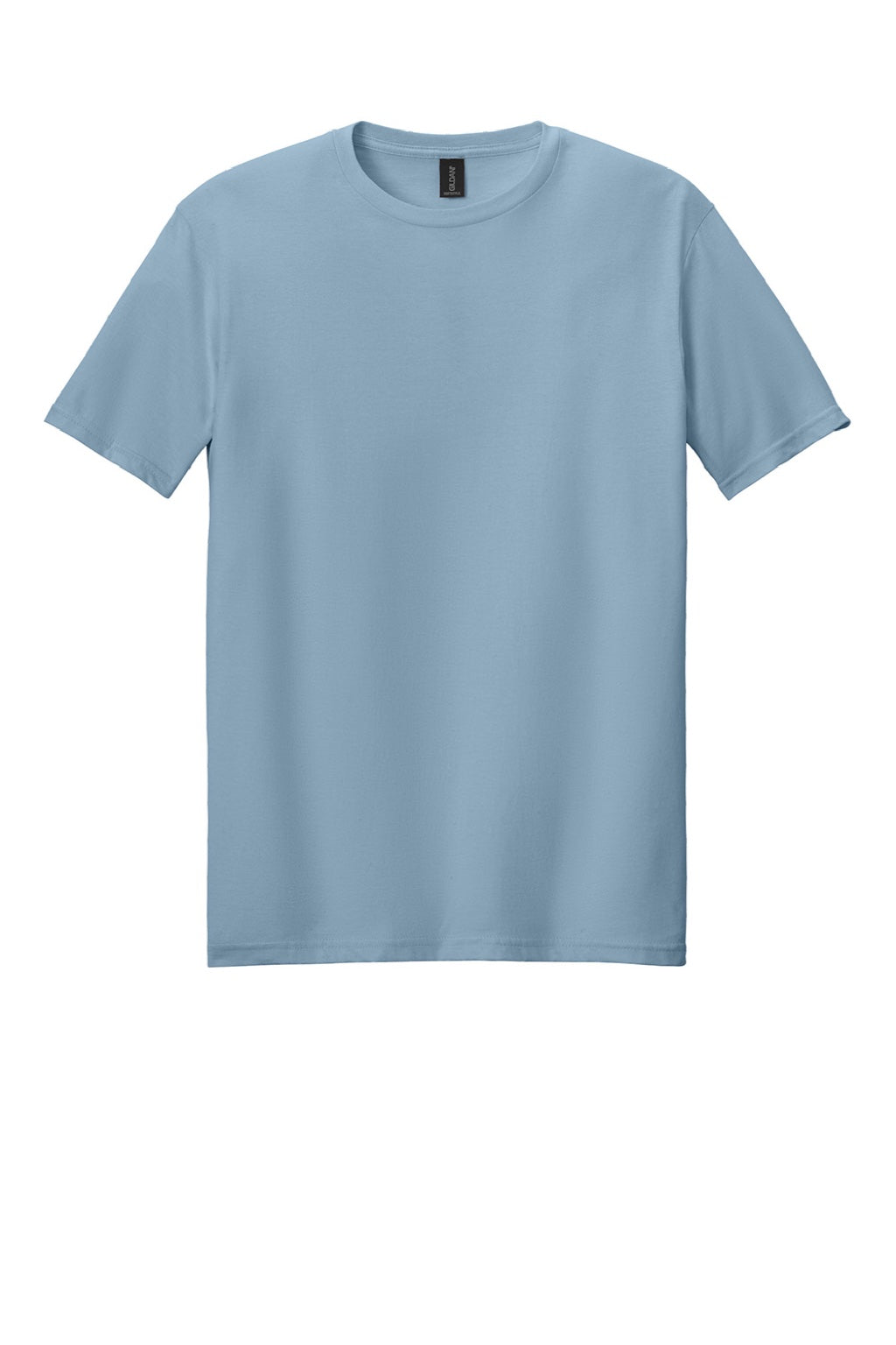 Gildan 64000 Mens Softstyle Short Sleeve Crewneck T-Shirt Stone Blue Flat Front
