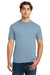 Gildan 64000 Mens Softstyle Short Sleeve Crewneck T-Shirt Stone Blue Model Front