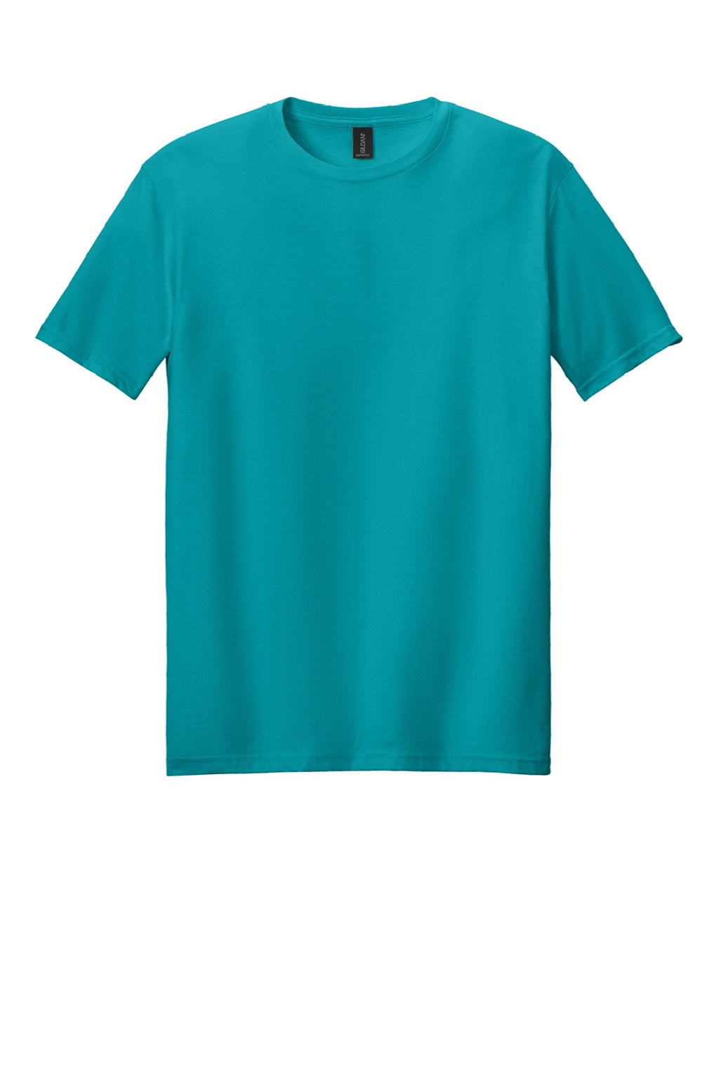 Gildan 64000 Mens Softstyle Short Sleeve Crewneck T-Shirt Tropical Blue Flat Front