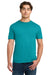 Gildan 64000 Mens Softstyle Short Sleeve Crewneck T-Shirt Tropical Blue Model Front