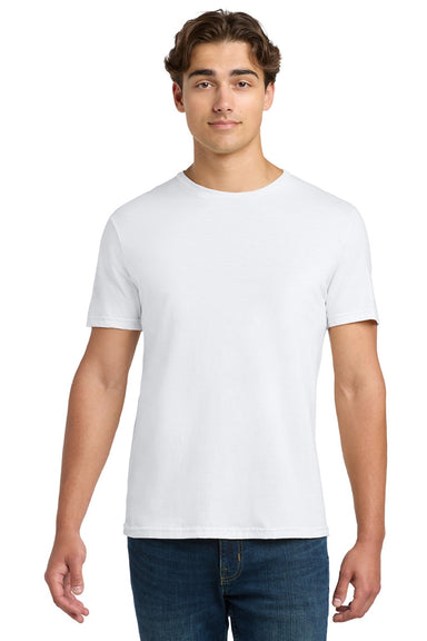 Gildan 64000 Mens Softstyle Short Sleeve Crewneck T-Shirt White Model Front