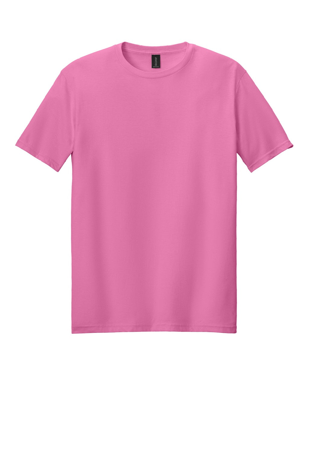 Gildan 64000 Mens Softstyle Short Sleeve Crewneck T-Shirt Azalea Pink Flat Front